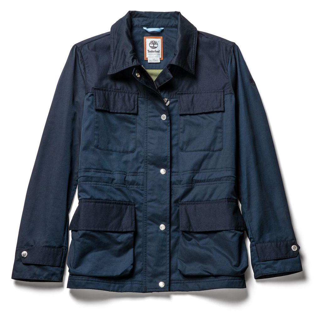 Timberland Womens Jackets Water-Resistant M65 Field - Navy - India PA2836574